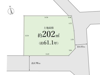 府中市栄町1丁目 建築条件なし売地 全1区画