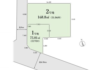 杉並区宮前4丁目15-2 建築条件なし売地 全2区画